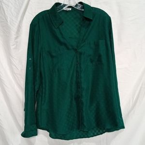 EXPRESS portofino women's shirt size L Green